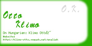 otto klimo business card